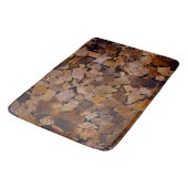 薪の素朴なキャビン木目の樹皮パターン バスマット (アングル)