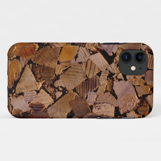 薪の素朴なキャビン木目の樹皮パターン Case-Mate iPhoneケース (裏面(横))