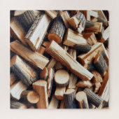 薪を切る ジグソーパズル (横)