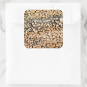 薪を刻んで山に積む スクエアシール (バッグ)