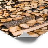 薪を刻んで山に積む ポスター (角)