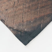 薪を燃やす フリースブランケット (角)