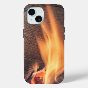 薪を燃やす iPhone 15ケース