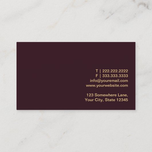 薪エレガント造園名刺 名刺 (裏面)