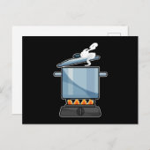 薪ストーブと鍋とふた ポストカード (正面/裏面)