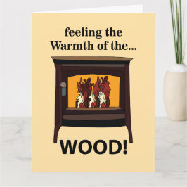 薪バーナー焚き薪の暖かい カード