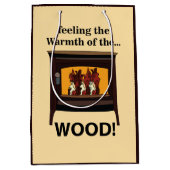 薪バーナー焚き薪の暖かい ミディアムペーパーバッグ (正面)