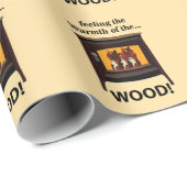 薪バーナー焚き薪の暖かい ラッピングペーパー (ロールコーナー)