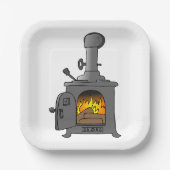 薪バーナ用コンロ ペーパープレート (正面)