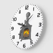 薪バーナ用コンロ ラージ壁時計 (傾斜)