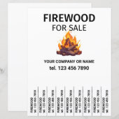 薪販売 木材 フライヤー ちぎり紙 (正面/裏面)