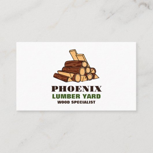 薪・木材・木材置場 名刺 (正面)