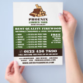 薪、木材/木材/木材用ヤード広告 チラシ (手)