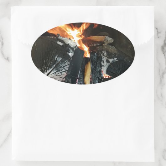 薪 楕円形シール (バッグ)