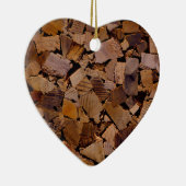 薪 |田舎小屋 |木目 |ツリー セラミックオーナメント (右)