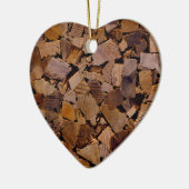 薪 |田舎小屋 |木目 |ツリー セラミックオーナメント (左)