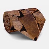 薪 |田舎小屋 |木目 |ツリー ネクタイ (ロール)