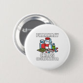 薬おもしろい剤師への薬品贈与 缶バッジ (正面&裏面)