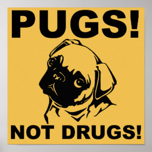 薬ではないPUGSポスタおもしろいーのサインことわざ ポスター