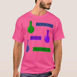薬と錬金術パターン Tシャツ