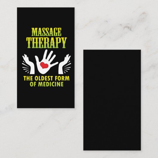 薬のおもしろいなギフトのマッサージのセラピーの最も古い型枠 名刺 (正面/裏面)