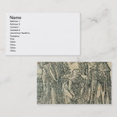 薬のためのハーブを集めます、1534年(木版画) 名刺 (正面/裏面)