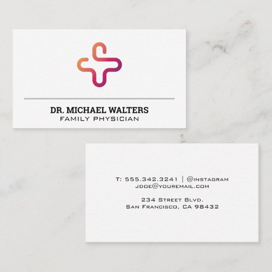 薬のロゴ 名刺 (正面/裏面)