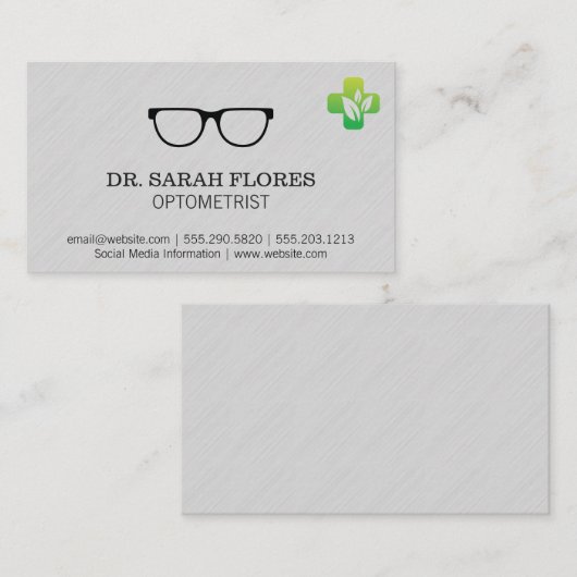 薬のロゴ | 眼鏡 名刺 (正面/裏面)