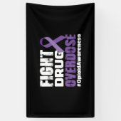 薬の過剰摂取と闘う認識度 横断幕 (縦)