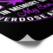 薬の過剰摂取認識度私の息子の紫の記憶 ポスター (角)