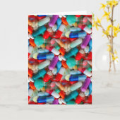 薬の錠剤 カード (黄色い花)