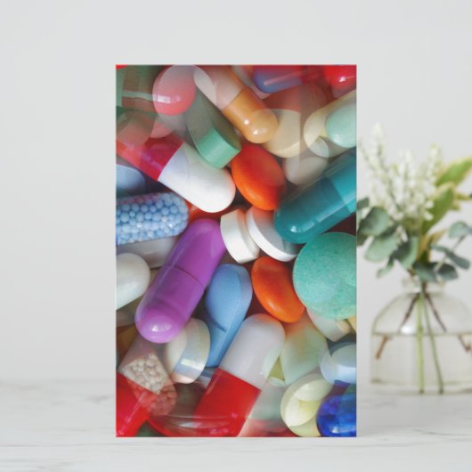 薬の錠剤 便箋 (スタンド正面)