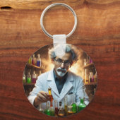 薬を混ぜた研究室の科学者 キーホルダー (裏面)