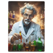 薬を混ぜた研究室の科学者 クリップボード (裏面)