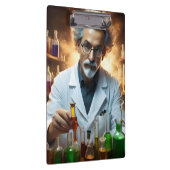 薬を混ぜた研究室の科学者 クリップボード (右)