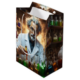 薬を混ぜた研究室の科学者 ミディアムペーパーバッグ