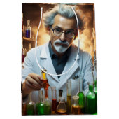 薬を混ぜた研究室の科学者 ミディアムペーパーバッグ (正面)