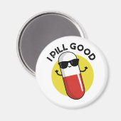 薬を飲おもしろいむ マグネット (正面/裏面)