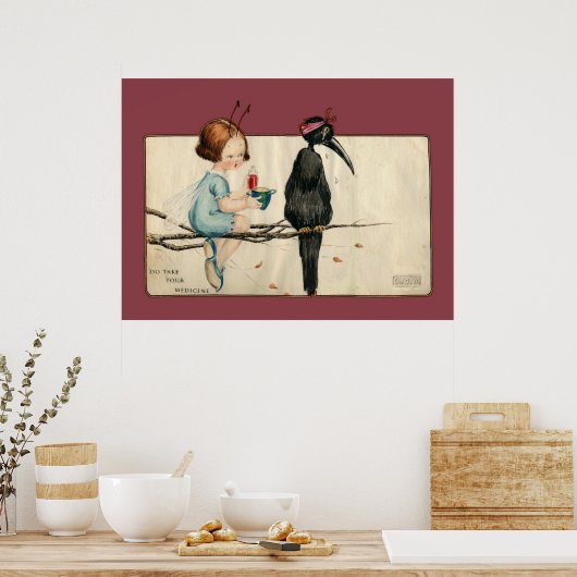 薬を飲みなさい ポスター (キッチン)