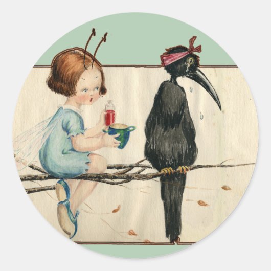 薬を飲みなさい ラウンドシール (正面)