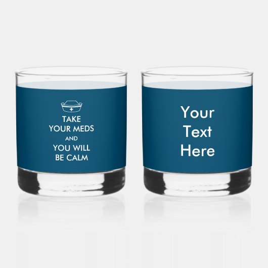 薬を飲むと落ち着く ウイスキーグラス (正面)