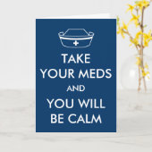 薬を飲むと落ち着く カード (黄色い花)