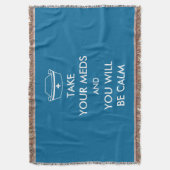 薬を飲むと落ち着く スローブランケット (正面縦)