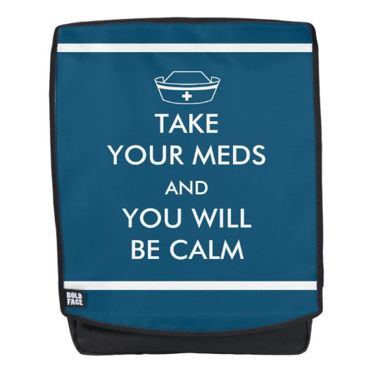 薬を飲むと落ち着く バックパック (正面)