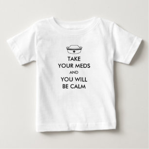 薬を飲むと落ち着く ベビーTシャツ