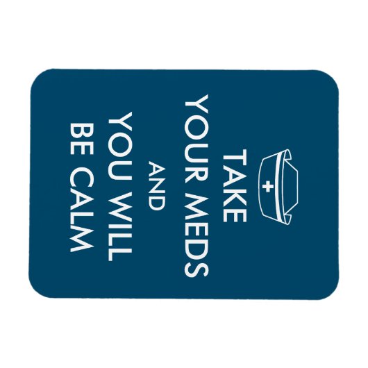 薬を飲むと落ち着く マグネット (横)