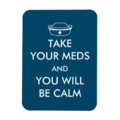 薬を飲むと落ち着く マグネット (縦)