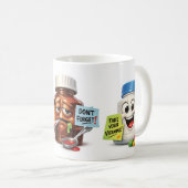 薬を飲むリマインダー コーヒーマグカップ (正面右)