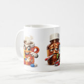 薬を飲むリマインダー コーヒーマグカップ (正面左)
