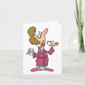 薬を飲む女性 カード (正面)